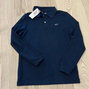 Vineyard Vines Navy long sleeve polo Size 7 BNWT